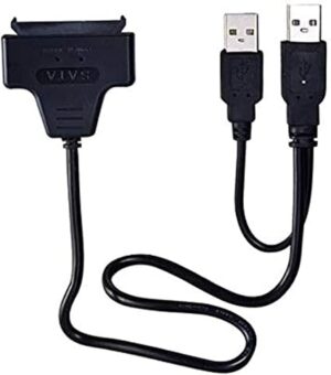 [1Pcs] US02 2.5" USB HDD External Enclosure + USB2.0 to SATA Adapter Cable (Black) support 2TB Sata - Hard Disk Drive Converter-B0DF5FFV5Q