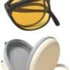 MySouq-Store s Fashion Folding Sunglasses Women's Designer Glasses UV400 Eyewear Lady Retro Sun Glasses Women's Goggles L14.5Cm-B0DG8MQJ61