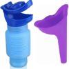 (1 Pcs) Emergency Urinal，+1Pcs Femal Urinal Shrinkable Urinal，Car Urinal，Portable Mini Outdoor Camping Travel Shrinkable Personal Mobile Toilet Potty Pee Bottle for Kids Adult (750 ML)-B0F7MVL914