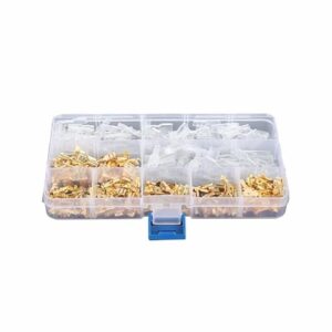 MySouqEg Stores 2.8/4.8/6.3 mm Crimping terminal insulation seal wire connector male and female plug spring terminal Kit (270, Gold, 2.8-4.8-6.3mm)-B0F8NXQSDQ