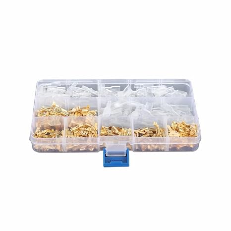 MySouqEg Stores 2.8/4.8/6.3 mm Crimping terminal insulation seal wire connector male and female plug spring terminal Kit (270, Gold, 2.8-4.8-6.3mm)-B0F8NXQSDQ