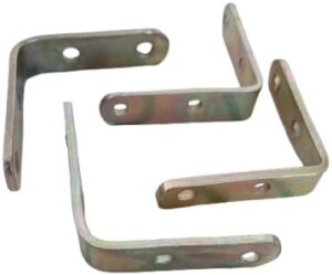 L Metal Brackets 90 Degree Shaped Angle Corner Bracket for Fixing Wood Furniture Tables Chairs Door Window Bookshelves (50x50x12mm) With Screws, (4)-B0F92J58H3
