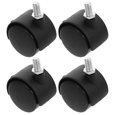 MySouqEg-store [4 Pcs/set ] Wheel Furniture Casters for Computer and office Desks (Black, 4 Cm with Breaks 9mm)-B0F9ZQ2B55