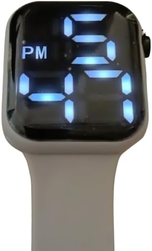 ';(B0FDQWSRY4) Led Display Digital Kids Watches Sport Boys Girls Luminous Children’s Electronic Wristwatch Students Clock Watches no alarm no stopwatch - only time and date Color As shown