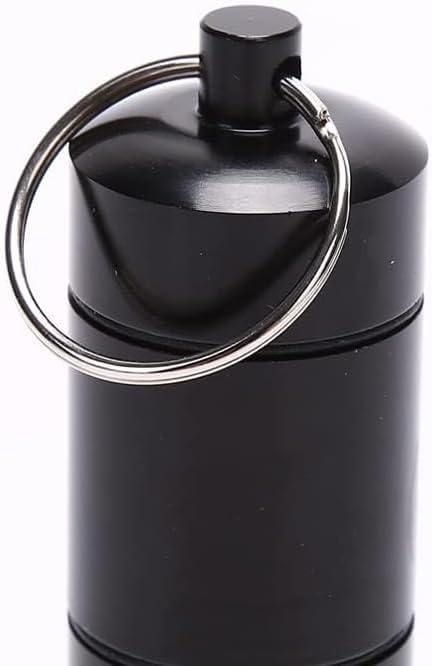 B0FBW68K66-MySouq-Store 1PC Portable Aluminum Survival Waterproof Pill Box Container Medicine Storage Case First-Aid Bottle With Key Ring Travel Kits