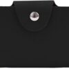 (B0FFZHHLR5) 20 Bits Card Case Leather Function Business Card Holder Men Women Credit Card Bag ID Card Wallet (Black)