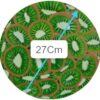 (B0FFFN2V9L)Handmade Circular Canvas Art Print-Vibrant Kiwi Fruit Slice Painting (27cm Diameter) | Modern Kitchen Decor, Unique Wall Art, Ready to Hang | Perfect Gift for Foodies & Home Decor(F001)