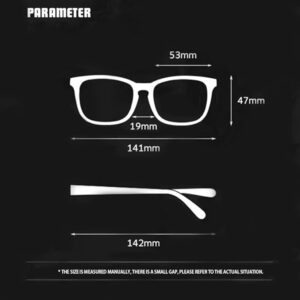 (B0FFZB2Q6R) Rivet Anti Blue Light Glasses Frame For Men Women Retro Transparent Optical Spectacle Eyeglass Computer Blue Blocking Eyewear - Frame Color: C5 -Colored - L14.1Cm* lens higher 4.7cm
