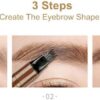 B0FBS7FJP8- 4 Point Eyebrow Pencil Maquillajes Para Mujer Waterproof Liquid Eyebrow Pen Makeup Long Lasting Cosmetic Brow Pencil Color RED Browne