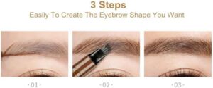 B0FBS7FJP8- 4 Point Eyebrow Pencil Maquillajes Para Mujer Waterproof Liquid Eyebrow Pen Makeup Long Lasting Cosmetic Brow Pencil Color RED Browne