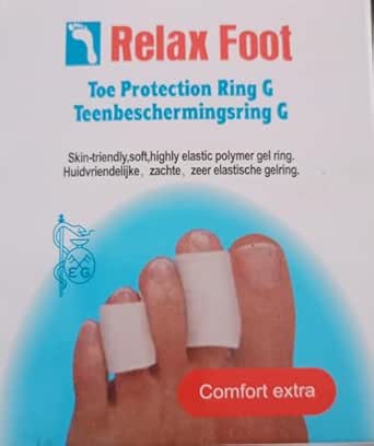 B0FBS1WR86-MySouqEg | Relax Foot Toe Protection Ring G | Soft Polymer Gel Toe Separator & Protector | Skin-Friendly, Highly Elastic Foot Care Cushion for Corns, Blisters & Rubbing Relief | Comfort Extra