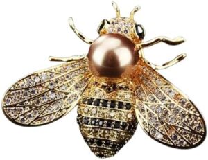 B0FBLBKGWB-  Design Insect Series Brooch Women Delicate Little Bee Brooches Crystal Rhinestone Pin Brooch Jewelry Gifts For Girl