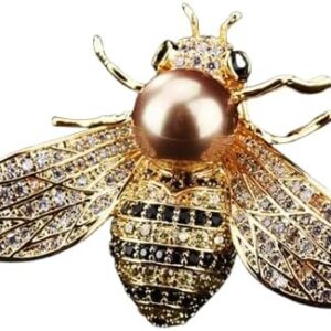 B0FBLBKGWB- MySouqEg Store Design Insect Series Brooch Women Delicate Little Bee Brooches Crystal Rhinestone Pin Brooch Jewelry Gifts For Girl