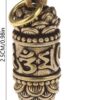 Keychains Brass Buddha Sutra Cylinder Pendant Keychain Hanging Necklace Jewelry Pill Box Medicine Case Container Bottle 1 Pc. Only 2.50cm-B0FCCBX6Z2
