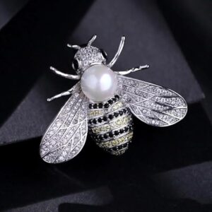B0FBLBKGWB-  Design Insect Series Brooch Women Delicate Little Bee Brooches Crystal Rhinestone Pin Brooch Jewelry Gifts For Girl