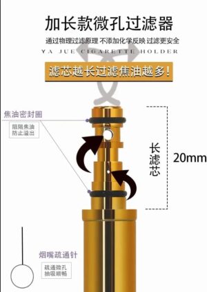 (B0FG1Y2FJF)Filtration Cigarette Mouthpiece Handheld Reusable Reduce Tar Holder Filters 5 Pcs Set Smoking Accessories