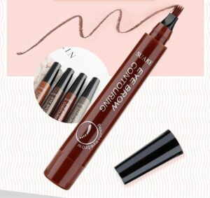 B0FBS7FJP8- 4 Point Eyebrow Pencil Maquillajes Para Mujer Waterproof Liquid Eyebrow Pen Makeup Long Lasting Cosmetic Brow Pencil Color RED Browne