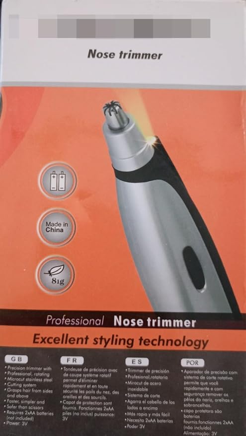 B0FBS249NT-MySouqEg Store Touch Max Multi-function Stainless Steel Nose Ear Face Neck Eyebrow Hair Trimmer Shaver Removal Clipper Cleaner Epilator With LED Light for MEN and WOMEN shape wide