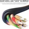 (B0FDW35PBT)-1pcs Nylon Braid USB Type C To 3.5mm Aux Adapter Type-c 3 5 Jack Audio Cable Earphone Cable Converter