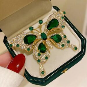(B0FFG36W73) 1 Pcs Elegant Women's Brooch Pin Delicate & Dainty brooches Accessory Sparkling Rhinestone Brooch for Dresses Select Your Style Dress Suit High-end Pins Jewelry 6CmX4Cm (C519)