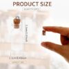 61QpVU5zYSL._AC_SY450_ Mini Glass Bottles with Cork Lids, Pack of 3 Empty Jars Small Magic Glasses Glass Miniature Potion Small Message DIY Crafts-B0FBQCN92T