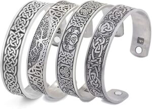 (B0DT8G3KW5)1Pcs Classic Bio Magnetic Copper Color Alloy Bracelet Cuff Bangle for Men Women Fashion Jewelry Gifts As Shown