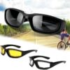 (B0FDR14LT1)Motorcycle Riding Glasses Set, UV Protection Windproof Goggles, 3 Interchangeable Lenses - Clear, Yellow Night Vision, Smoke Tinted