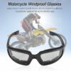 (B0FDR14LT1)Motorcycle Riding Glasses Set, UV Protection Windproof Goggles, 3 Interchangeable Lenses - Clear, Yellow Night Vision, Smoke Tinted