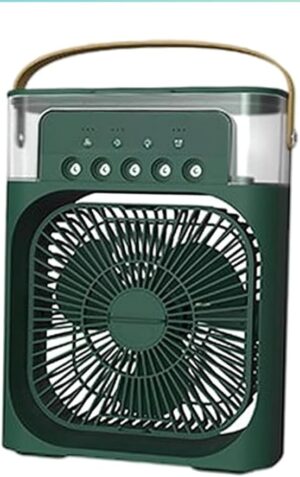 offer Portable Air Conditioner Fan Cooling Mini Evaporative Air Cooler Water Fan with 5 Sprays, 7 Colors LED Personal AC USB Desk Fan for Office,Home Kitchen,Bedroom,Dorm,Random-B0FDKZ4Z7V