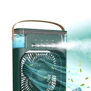 61iHfEs-+aL._AC_SY679_ offer Portable Air Conditioner Fan Cooling Mini Evaporative Air Cooler Water Fan with 5 Sprays, 7 Colors LED Personal AC USB Desk Fan for Office,Home Kitchen,Bedroom,Dorm,Random-B0FDKZ4Z7V