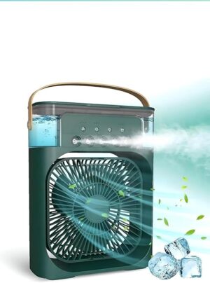 offer Portable Air Conditioner Fan Cooling Mini Evaporative Air Cooler Water Fan with 5 Sprays, 7 Colors LED Personal AC USB Desk Fan for Office,Home Kitchen,Bedroom,Dorm,Random-B0FDKZ4Z7V