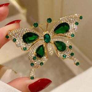 (B0FFG36W73) 1 Pcs Elegant Women's Brooch Pin Delicate & Dainty brooches Accessory Sparkling Rhinestone Brooch for Dresses Select Your Style Dress Suit High-end Pins Jewelry 6CmX4Cm (C519)