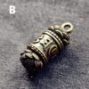 Keychains Brass Buddha Sutra Cylinder Pendant Keychain Hanging Necklace Jewelry Pill Box Medicine Case Container Bottle 1 Pc. Only 2.50cm-B0FCCBX6Z2