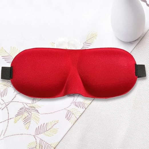 (B0FFG6GDV1)3D Sleep Mask Light Blocking Eye Mask for Sleeping Eyeshade Travel Sleep mask with Adjustable Strap for Man/Women For Office, Home, Camping, Airplanes and Travel Use (Dark RED)