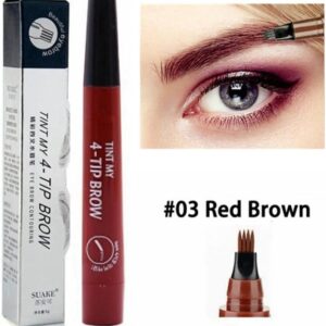 B0FBS7FJP8-MySouqEg Store 4 Point Eyebrow Pencil Maquillajes Para Mujer Waterproof Liquid Eyebrow Pen Makeup Long Lasting Cosmetic Brow Pencil Color RED Browne