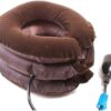(B0FF2NC5VD) Inflatable Cervical Neck Traction Device - 3-Layer Air Pump Neck Stretcher for Pain Relief, Spinal Decompression, & Posture Support | Portable Home & Office Neck Pillow Collar