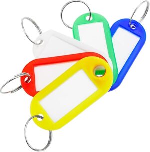 Keychain label tag identifier ID multicolor for keys 50 units-B0FDBMC6JB
