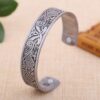 (B0DT8G3KW5)1Pcs Classic Bio Magnetic Copper Color Alloy Bracelet Cuff Bangle for Men Women Fashion Jewelry Gifts As Shown