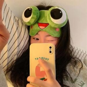 1Pcs - 3D Frog Plush Sleep Mask Cute Sleeping Eye Cover For Children Lovely Blindfold Sort Plush Eyes Bandage Women Travel Warm Relax Nap-MySouq-Store 1Pcs - 3D Frog Plush Sleep Mask Cute Sleeping Eye Cover For Children Lovely Blindfold Sort Plush Eyes Bandage Women Travel Warm Relax Nap