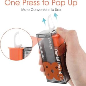 Disposable Dental Floss Picks Refillable Dental Flossers Container Boxes Portable Toothpicks Cases Perfect Oral Care Flossers Tools Holder Case for Teeth Cleaning Travelling Dinners Family-B0CYP7NCVP