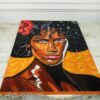 (B0FF7KPFMK) Hand-Painted Acrylic Portrait of a Woman (40x30 cm) - Original Vibrant Canvas Art for Modern Home Decor | Expressive Wall Art Piece, Unique Gift