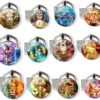 (B0FG1VTRMC) Cute Keychain Zodiac Time Gem Fashion Glass Keychains Key Ring Pendant Jewelry Gift