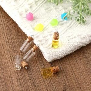 814bHbw-r5L._AC_SY450_ Mini Glass Bottles with Cork Lids, Pack of 3 Empty Jars Small Magic Glasses Glass Miniature Potion Small Message DIY Crafts-B0FBQCN92T