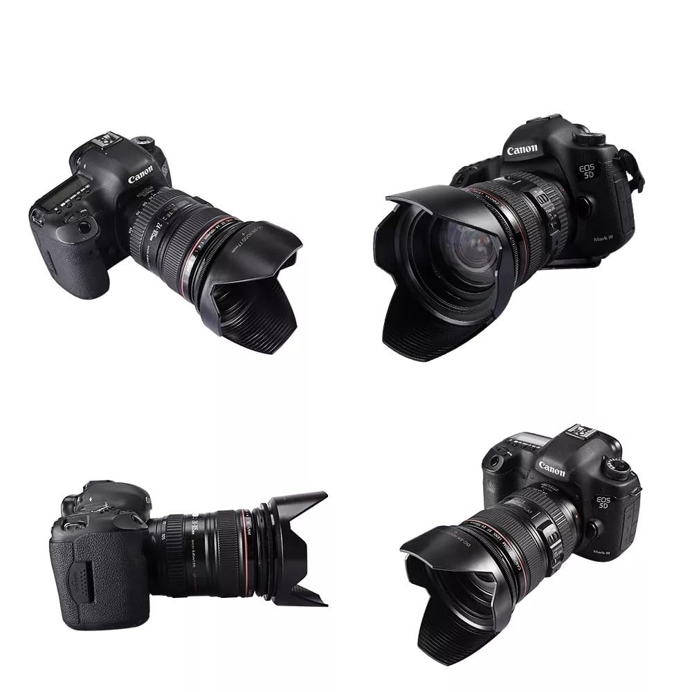 MySouq-Store 1PCs -52mm Sunshade Lens Hood Compatable with Nikon, Canon, Sony, Fuji, Olympus, Screwed Flower Petal Camer Compatable with most Items