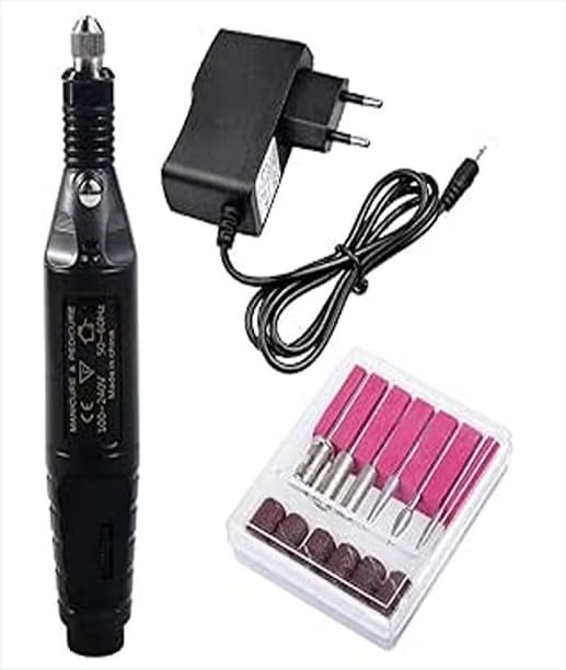 MySouqEg Store Electric Pen Shape Manicure Nail Art Nail File Carver Drill Polisher Sharp Pedicure Equipment Color May Vary-B0FBR6MZVL