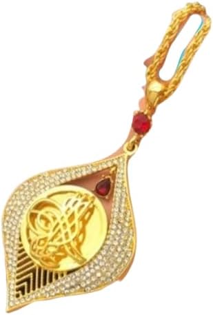 New Arabic Muslim Turkish Style Necklace big eyes Inlay Red Stone Hanging Necklace For Women Fashion Hip Hop Party Accessories-B0FF2QRZJ6