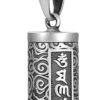 Necklace Brass Buddha Sutra Cylinder Pendant Keychain Hanging Necklace Jewelry Pill Box Medicine Case Container Bottle 1 Pc. Only 3cm-B0FFJMP34D