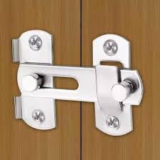 MySouqEg - Store [1pcs] Door Bolts Hasp Latch Lock Sliding Door Lock Stainless Steel A Type Latch For Casement Cabinet Fitting With 4 * Screws (1 Pcs)-B0FBKXZ9DT