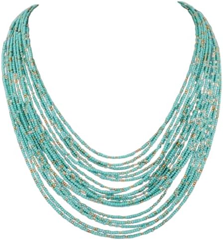 MySouqEg - Store (1 Pc) Statement Necklace for Women Collier Femme Fashion Boho Beads Multi-layer Choker Necklaces & Pendants Bijoux Collares-B0FBL2JPC1