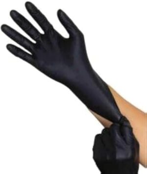 (B0FG361PFH) Black Vinyl Gloves - 100pcs (All size)